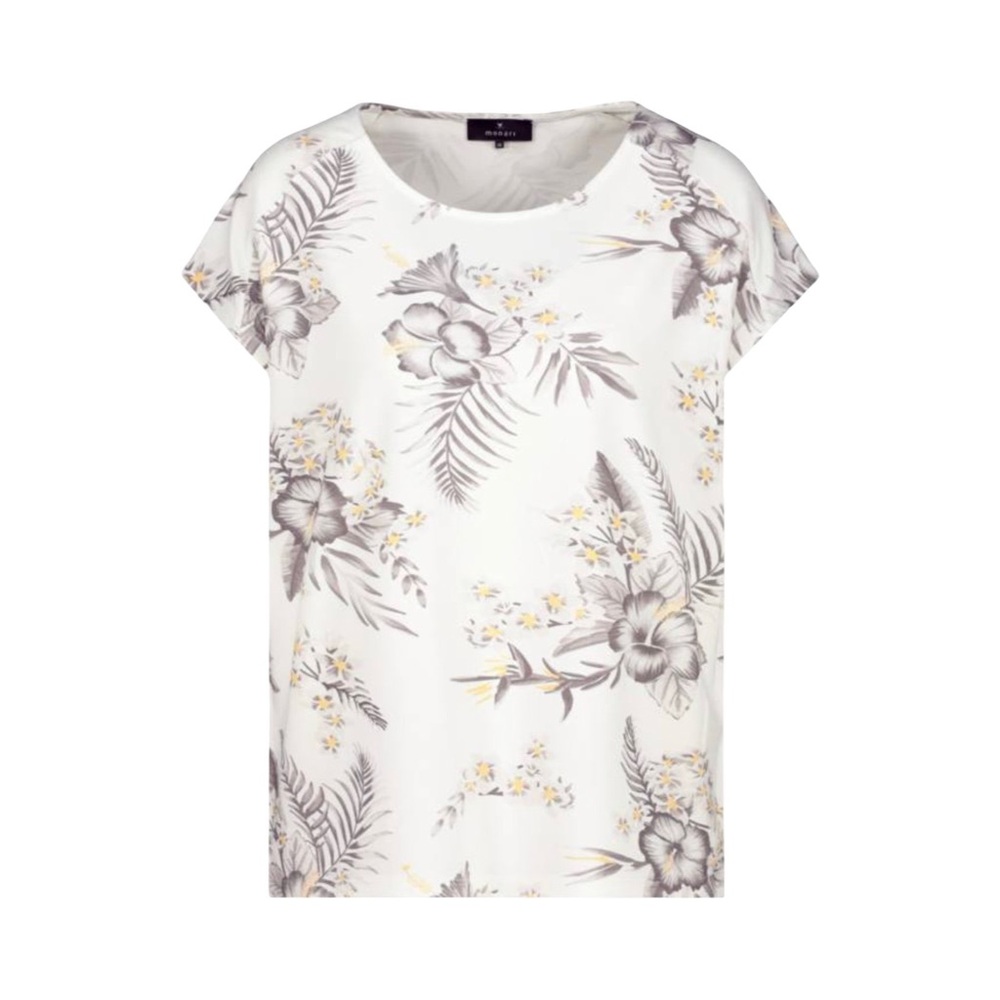 MONARI Floral Women's Top - White and Gray